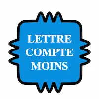 fausse tuile de Scrabble avec "Lettres compte moins"