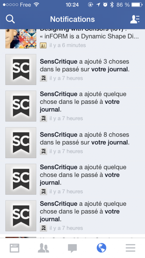 Sens Critique (alertes mobiles)